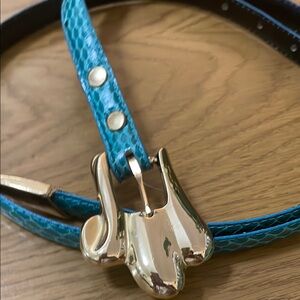 Elegant Teal and Gold Women's Belt